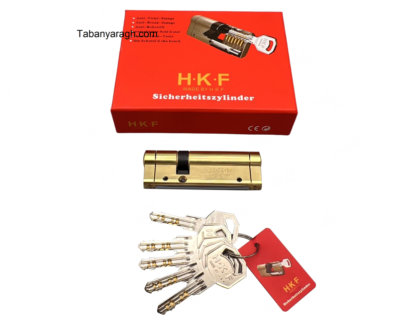 خرید بررسی تخصصی سیلندر درب ضد سرقت فوق امنیتی 9 سانت مدل 30-60 برند H.K.F  | تابان یراق