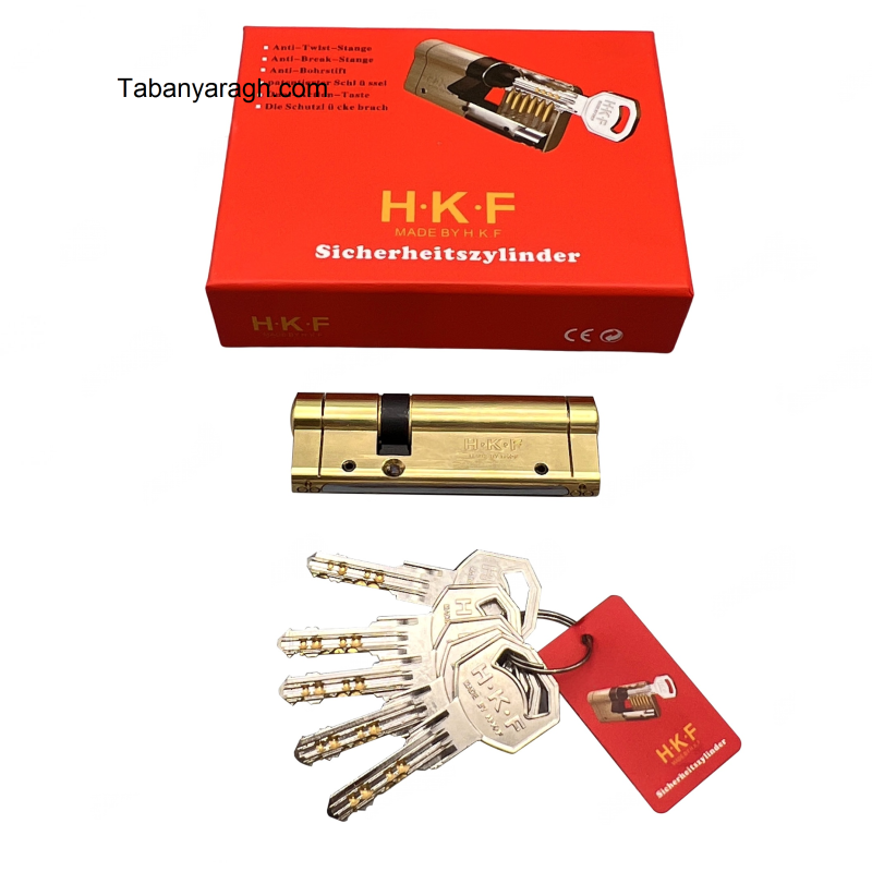 خرید بررسی تخصصی سیلندر درب ضد سرقت فوق امنیتی 9 سانت مدل 30-60 برند H.K.F  | تابان یراق